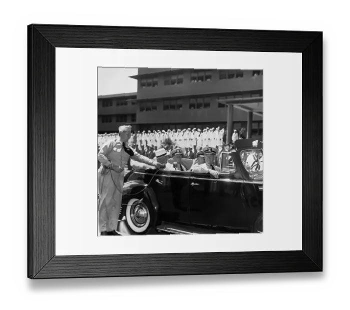 Framed Print : President Roosevelt Speaking from Car Framed Print : President Roosevelt Speaking from Car