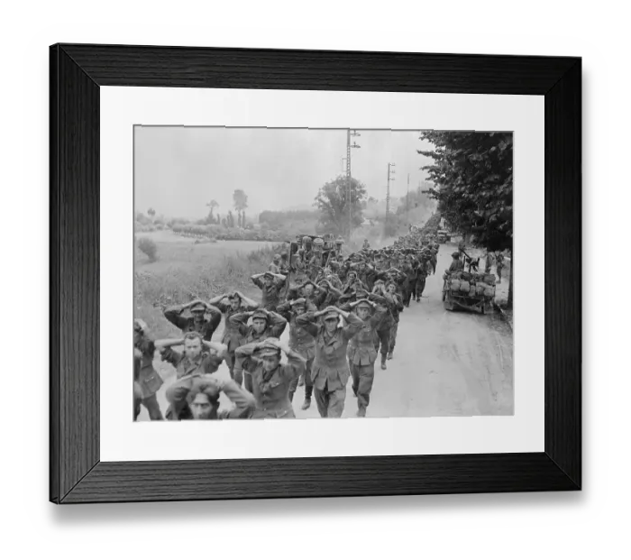 Framed Print : Americans Capturing German Soldiers Framed Print : Americans Capturing German Soldiers