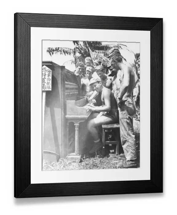 Framed Print : Corporal Playing the Piano Framed Print : Corporal Playing the Piano