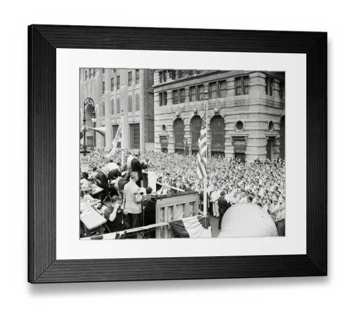 Framed Print : Dr. Stephen S. Wise Speaks Crowd Framed Print : Dr. Stephen S. Wise Speaks Crowd