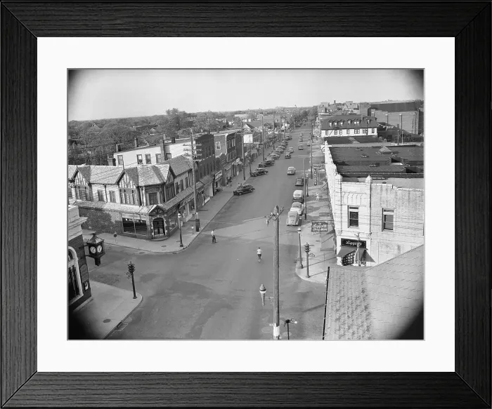 Framed Print : Aerial View of Cedarhurst Streets Framed Print : Aerial View of Cedarhurst Streets