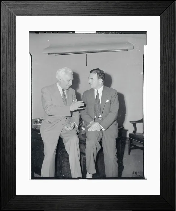 Framed Print : Charles Eaton Conferring with Thomas Dewey Framed Print : Charles Eaton Conferring with Thomas Dewey