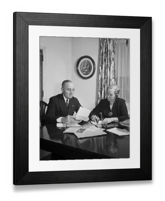 Framed Print : Harry S. Truman and Wife Framed Print : Harry S. Truman and Wife
