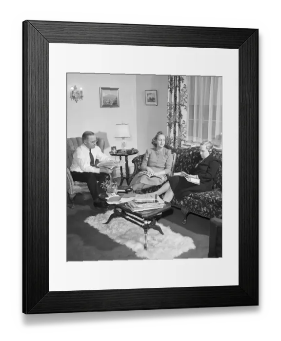 Framed Print : Truman And His Family Framed Print : Truman And His Family