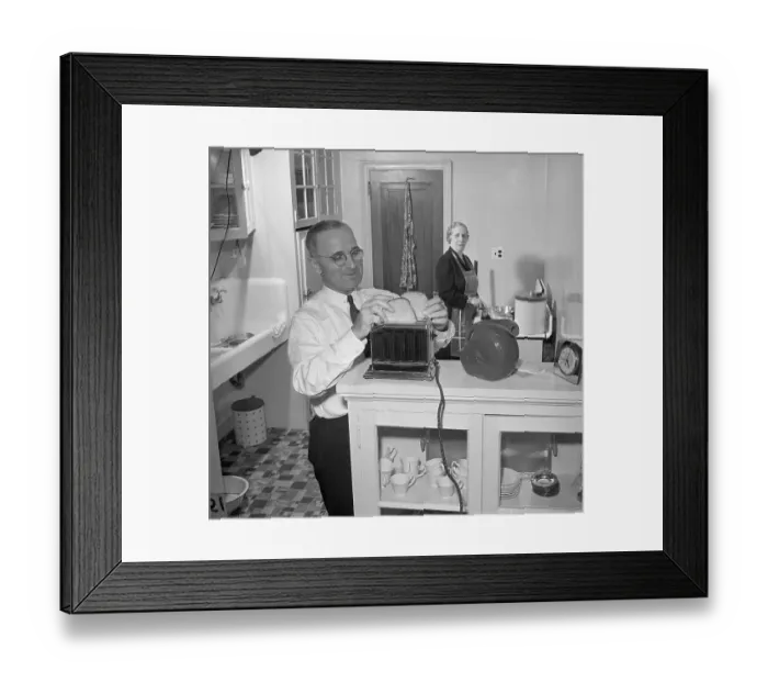 Framed Print : Harry S. Truman Making Toast Framed Print : Harry S. Truman Making Toast
