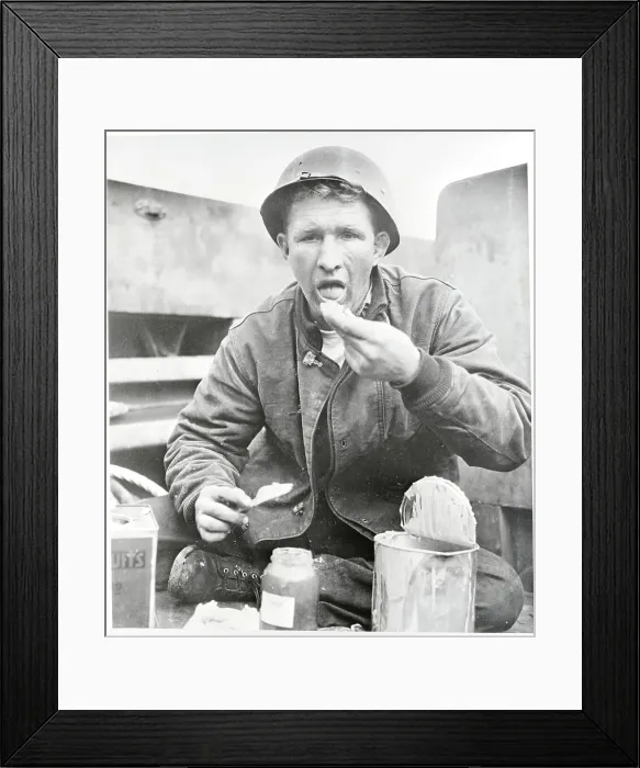 Framed Print : Lew Jenkins Eating Framed Print : Lew Jenkins Eating