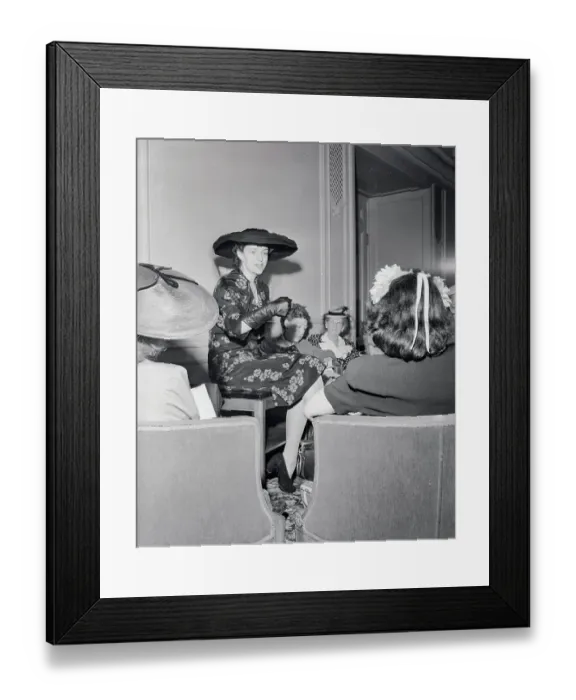 Framed Print : Helen Gahagan Douglas at Press Conference Framed Print : Helen Gahagan Douglas at Press Conference