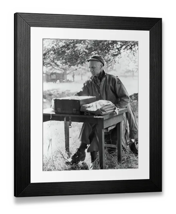 Framed Print : Journalist Ernie Pyle at the Front Framed Print : Journalist Ernie Pyle at the Front