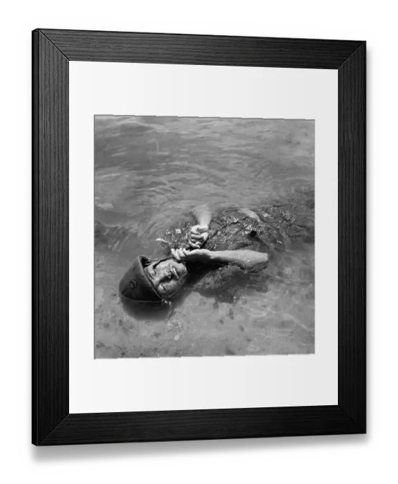 Framed Print : Slain Soldier Floating in Water Framed Print : Slain Soldier Floating in Water
