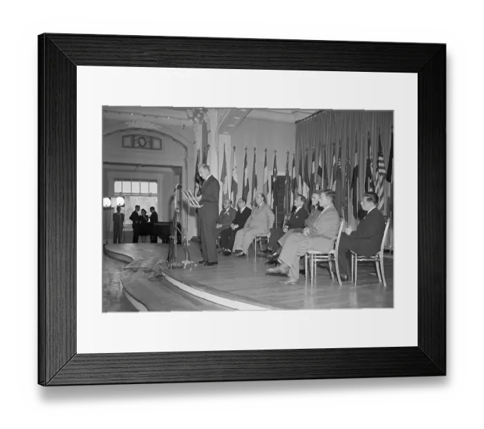 Framed Print : Henry Morgenthau Jr. Speaking at a Conference Framed Print : Henry Morgenthau Jr. Speaking at a Conference