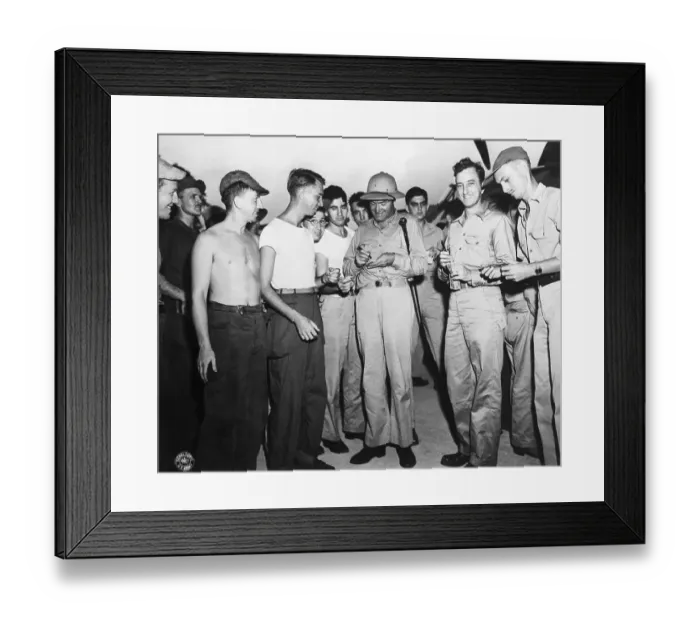 Framed Print : Bob Hope Signing Autograph for Soldiers Framed Print : Bob Hope Signing Autograph for Soldiers
