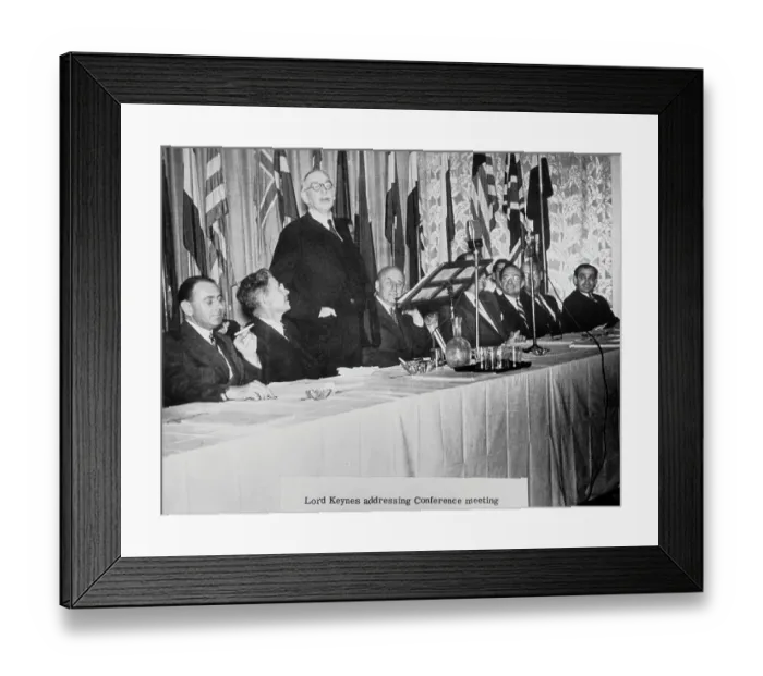 Framed Print : Lord Keynes Addressing Conference Meeting Framed Print : Lord Keynes Addressing Conference Meeting
