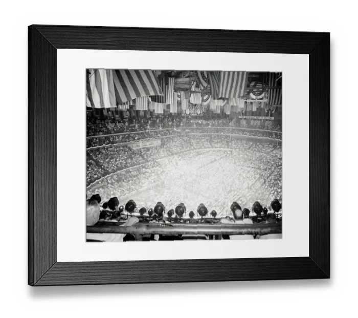 Framed Print : Large Stadium Crowd Attending Republican National Convention