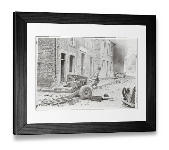 Framed Print : Allied Troops Confront Tough German Resistance in Normandy