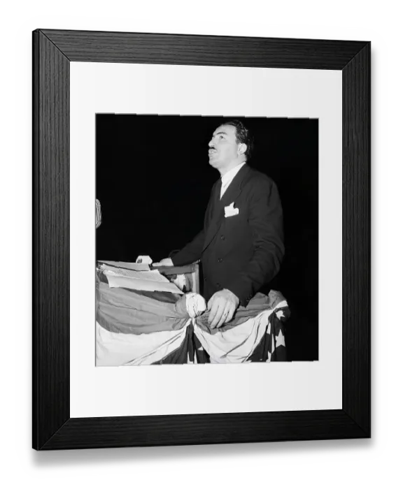 Framed Print : A. Clayton Powell Standing At Podium Framed Print : A. Clayton Powell Standing At Podium