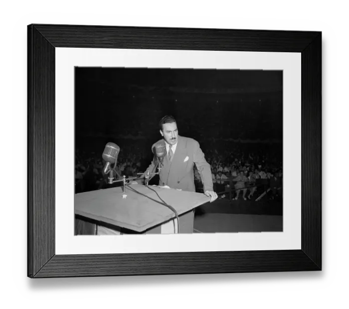 Framed Print : A. Clayton Powell W / Crowd In Background Framed Print : A. Clayton Powell W / Crowd In Background