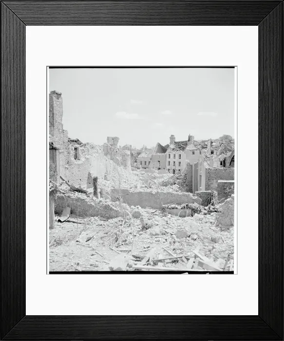 Framed Print : War Torn Saint Sauveur 1944 Framed Print : War Torn Saint Sauveur 1944