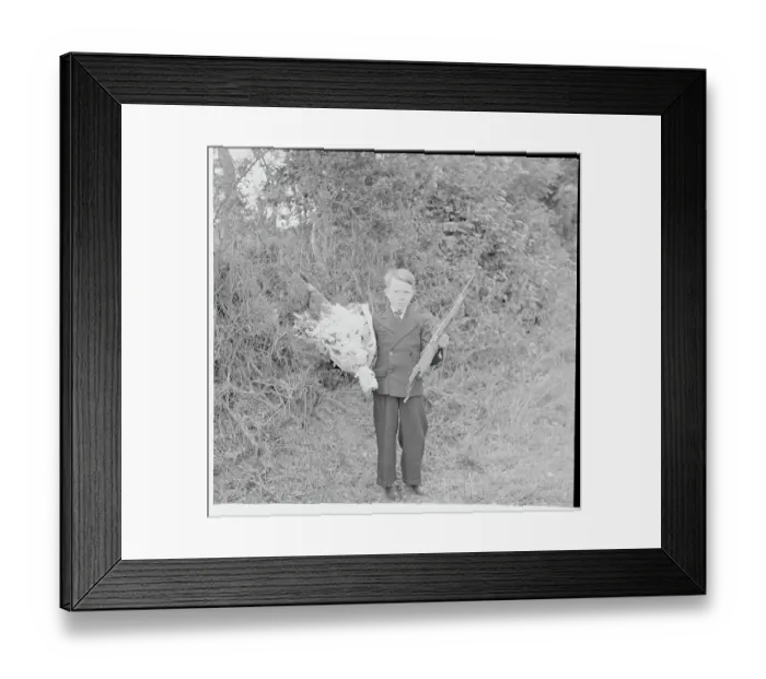 Framed Print : Boy with Bouquet for His Slain Friend Framed Print : Boy with Bouquet for His Slain Friend