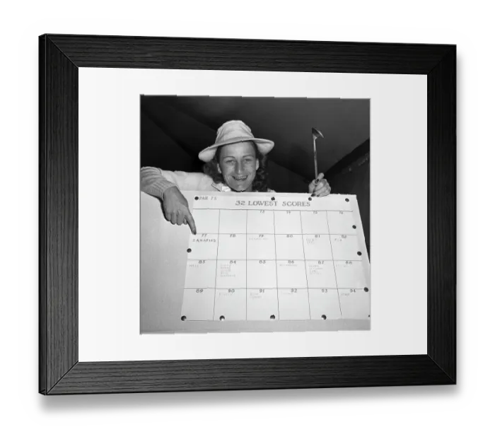 Framed Print : Babe Didrikson Pointing to Scoreboard Framed Print : Babe Didrikson Pointing to Scoreboard