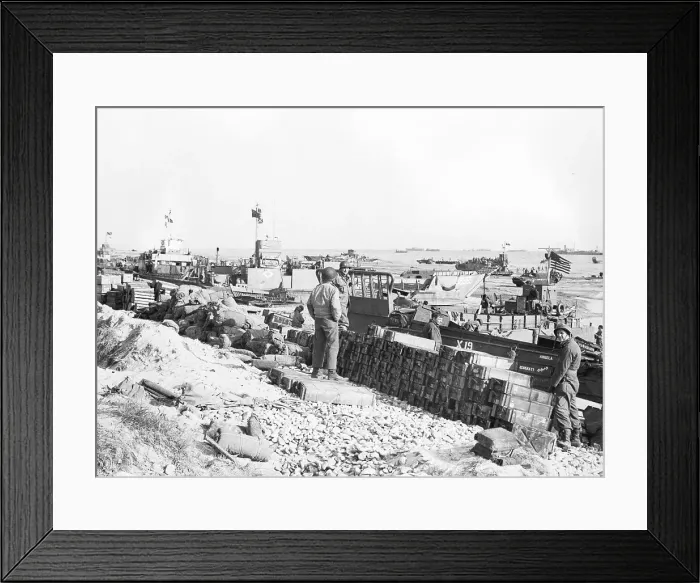 Framed Print : Supplies Arrive In Normandy Framed Print : Supplies Arrive In Normandy