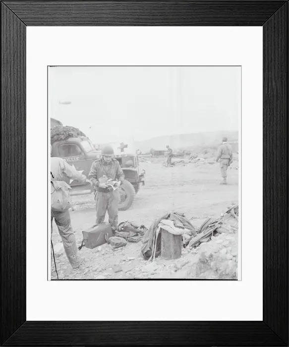 Framed Print : Photographer Bert Brandt Preparing His Equipment for Work Framed Print : Photographer Bert Brandt Preparing His Equipment for Work
