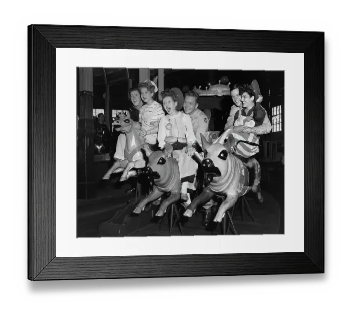 Framed Print : Piggy Ride