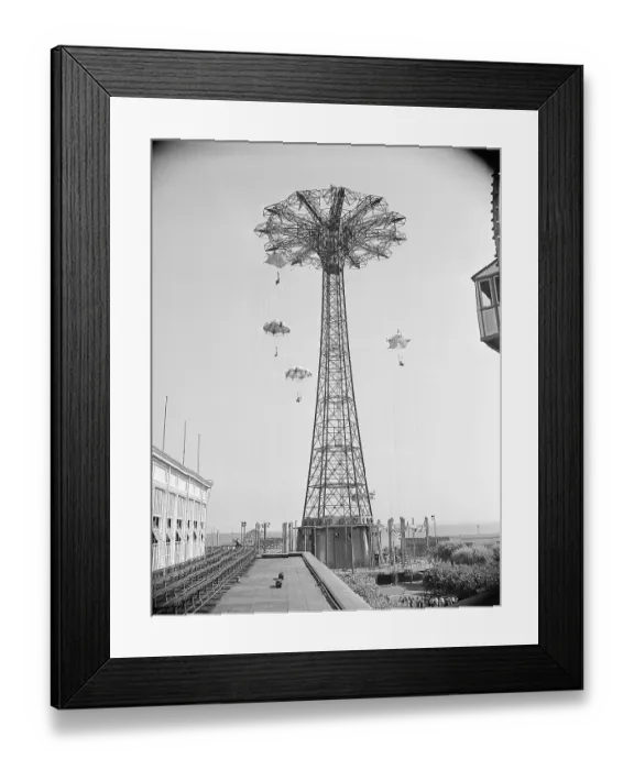 Framed Print : Parachute Ride at Coney Island Framed Print : Parachute Ride at Coney Island