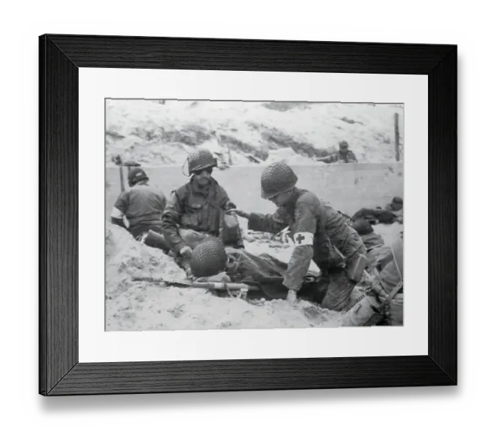Framed Print : Soldiers on Normandy Framed Print : Soldiers on Normandy