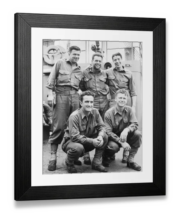 Framed Print : Baseball Players Joining Military Ranks