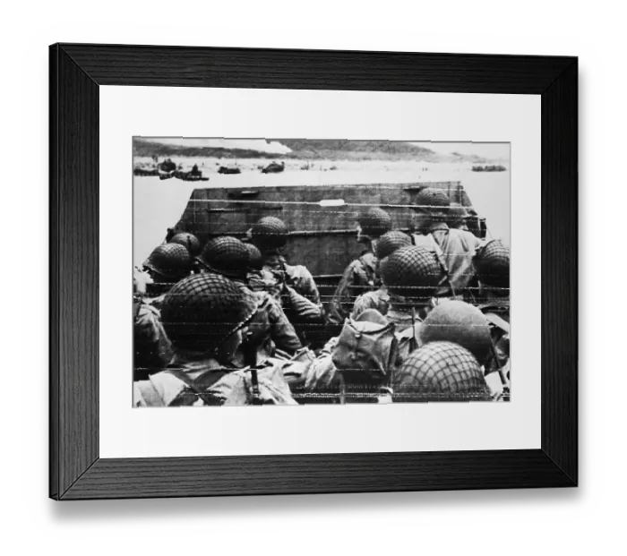Framed Print : Troops Arriving at Normandy Framed Print : Troops Arriving at Normandy