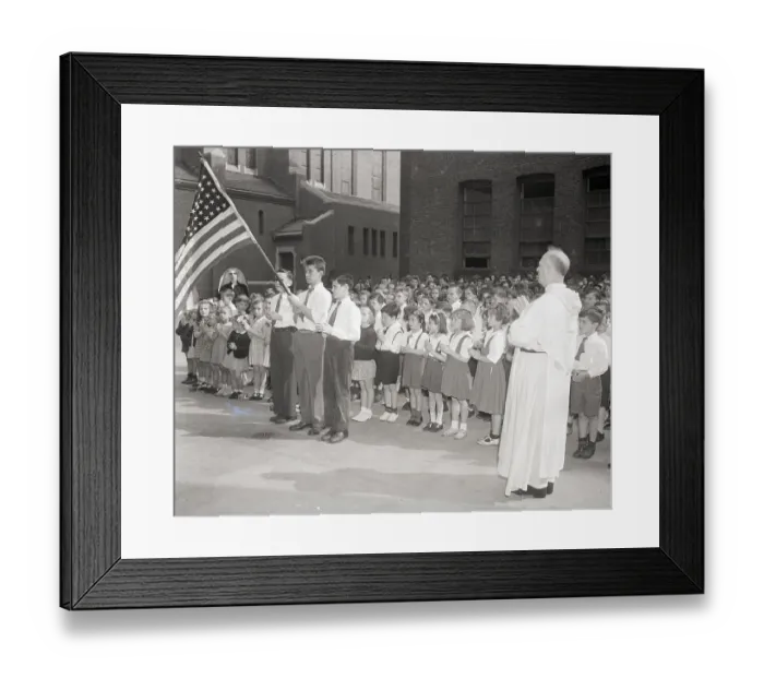 Framed Print : Children At Parochial School In Prayer Framed Print : Children At Parochial School In Prayer