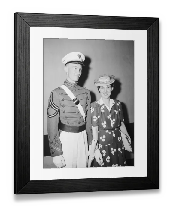 Framed Print : West Point Graduate John Eisenhower with Mother Framed Print : West Point Graduate John Eisenhower with Mother
