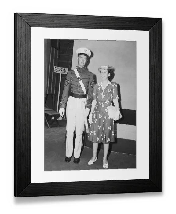 Framed Print : West Point Graduate John Eisenhower with Mother Framed Print : West Point Graduate John Eisenhower with Mother