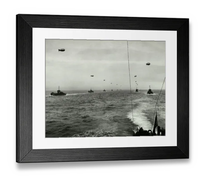 Framed Print : Coast Guard Cruisers in English Channel During D-Day