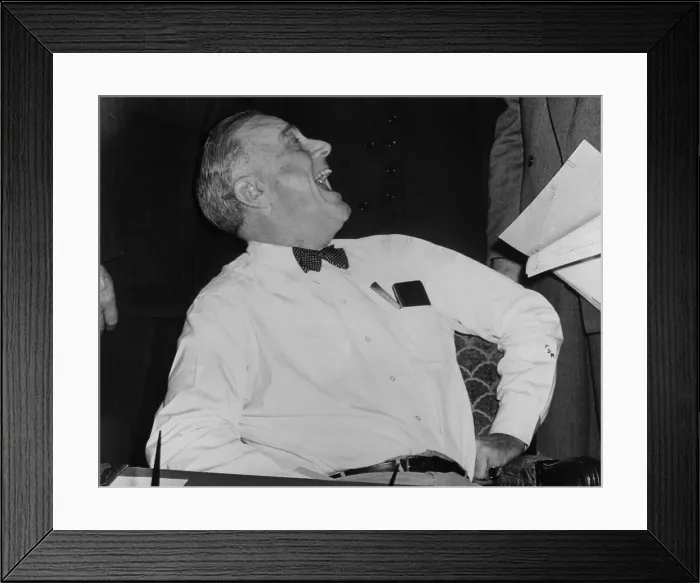 Framed Print : Franklin Delano Roosevelt Laughing Framed Print : Franklin Delano Roosevelt Laughing