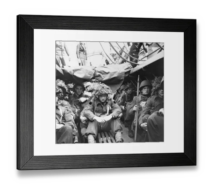 Framed Print : Canadian Troops in Assault Craft