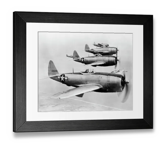 Framed Print : World War II USAAF Republic P-47 Thunderbolts in Formation Framed Print : World War II USAAF Republic P-47 Thunderbolts in Formation