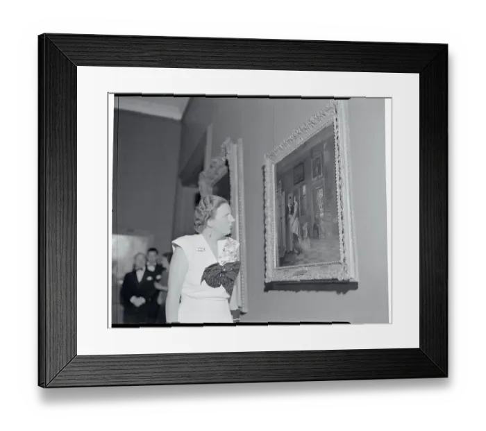 Framed Print : Princess Juliana Gazing at Painting Framed Print : Princess Juliana Gazing at Painting