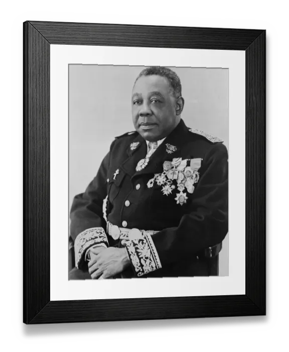 Framed Print : Portrait of Governor General Felix Eboue in Military Uniform Framed Print : Portrait of Governor General Felix Eboue in Military Uniform