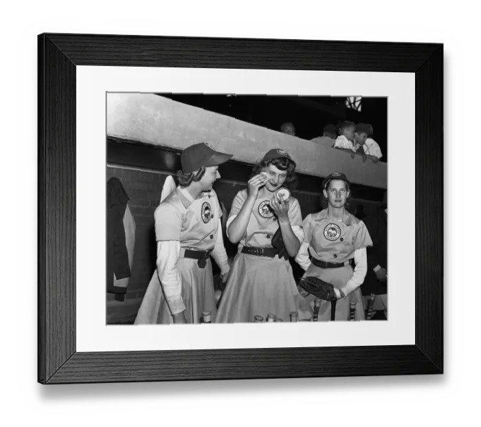 Framed Print : Kenosha Comets Pitcher Putting on Makeup Framed Print : Kenosha Comets Pitcher Putting on Makeup