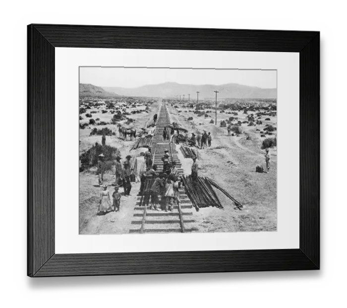 Framed Print : Rail Layers Lay Down Track Framed Print : Rail Layers Lay Down Track