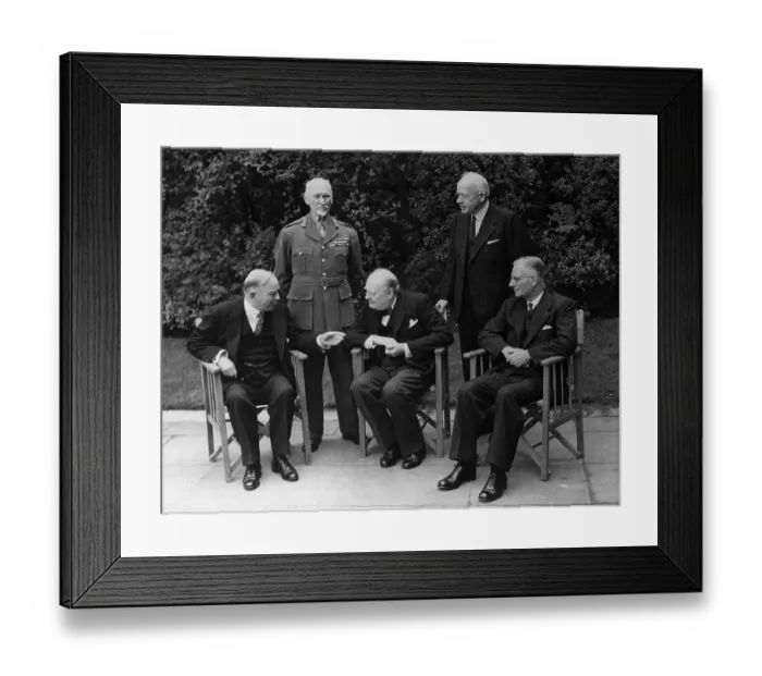 Framed Print : Winston Churchill Conferring with Heads of State