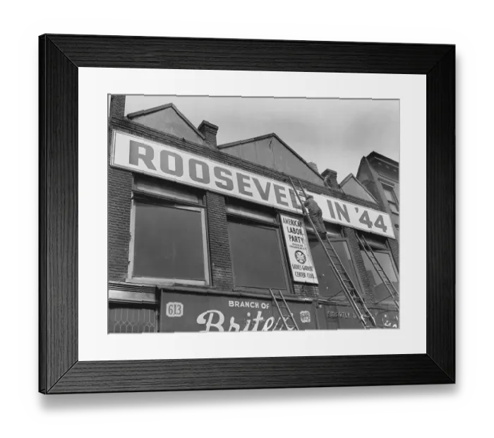 Framed Print : American Labor Party Supports FDR Framed Print : American Labor Party Supports FDR