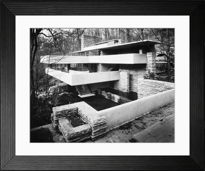 Framed Print : Exterior View of Fallingwater Framed Print : Exterior View of Fallingwater