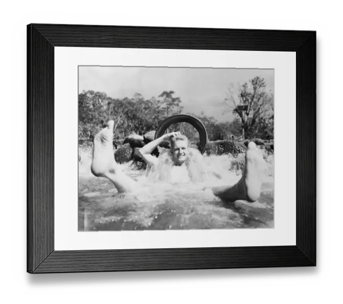 Framed Print : Soldier Bathing in Jungle Stream Framed Print : Soldier Bathing in Jungle Stream