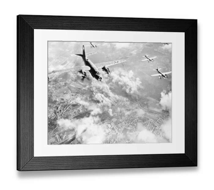 Framed Print : Martin B-26 Bomber Planes in Flight Over Belgium