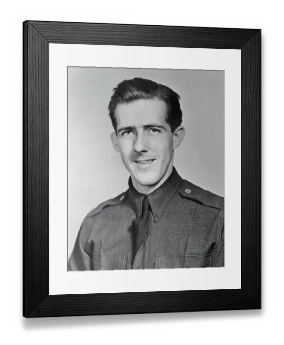 Framed Print : Portrait of Pilot Thomas McGuire Framed Print : Portrait of Pilot Thomas McGuire
