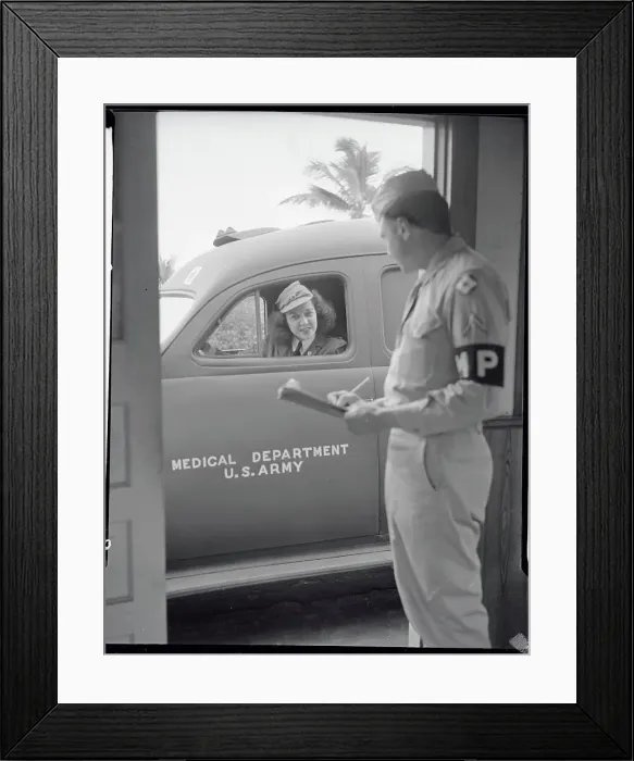 Framed Print : M.P. Checking in Soldier Framed Print : M.P. Checking in Soldier