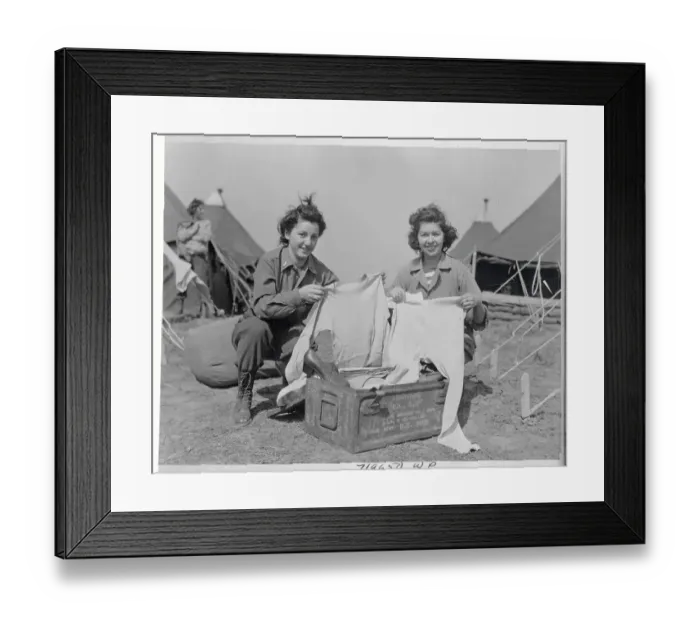 Framed Print : US Army Nurses Unpack Framed Print : US Army Nurses Unpack