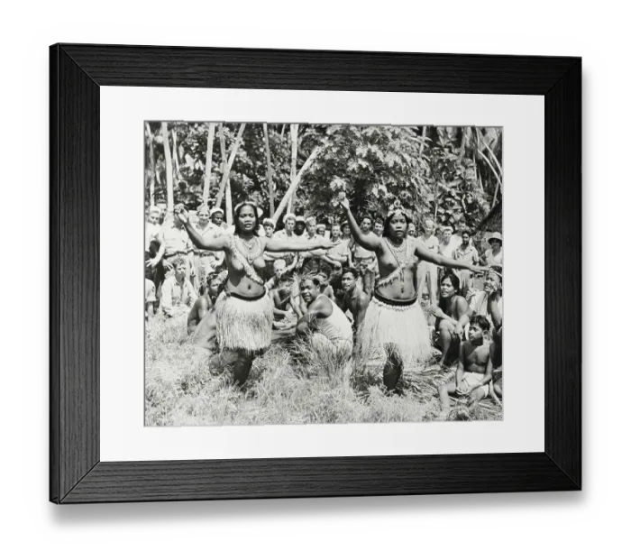 Framed Print : Villagers Watching Tarawa Hula Performance Framed Print : Villagers Watching Tarawa Hula Performance
